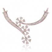 Beautifully Crafted Diamond Necklace & Matching Earrings in 18K Yellow Gold with Certified Diamonds - TM0500P